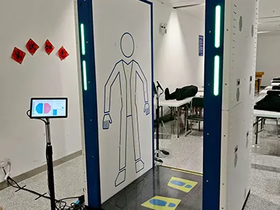 Escáner de seguridad de ondas milimétricas para el control de seguridad en aeropuertos